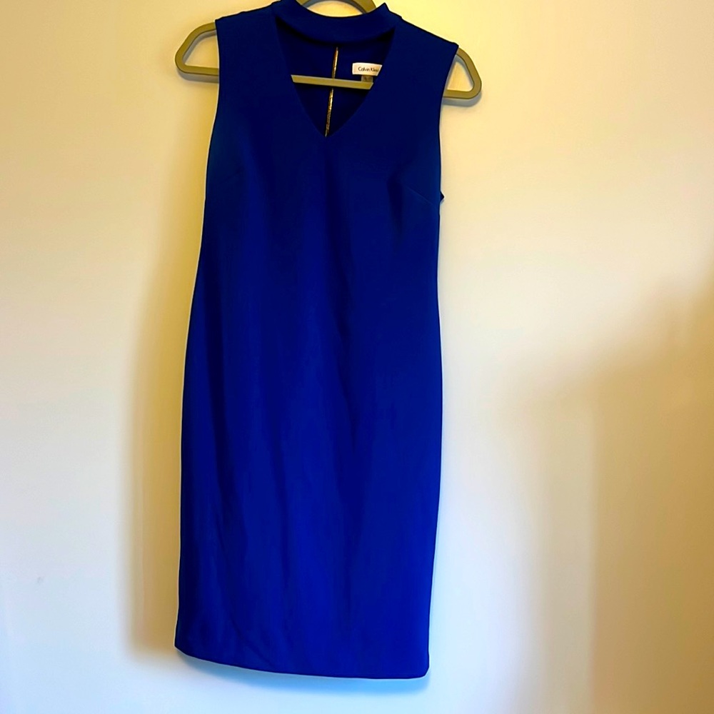 Calvin Klein stretchy blue dress